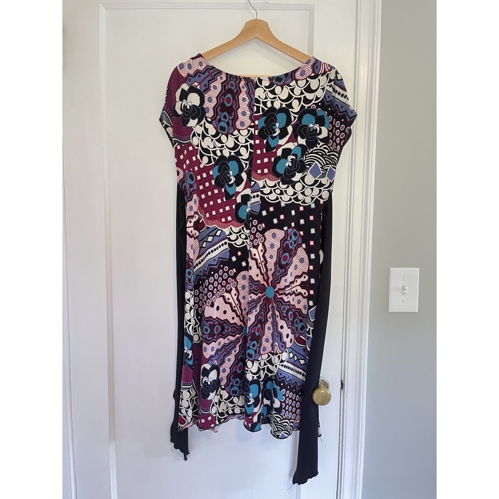 Vintage Volume One Geometric Floral Dress 90s Retro Bold Statement 8 - Picture 4 of 10